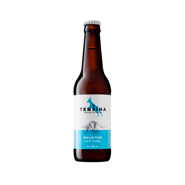 Botella de cerveza Tensina Balaitus Hoppy Pilsner de 33 cl