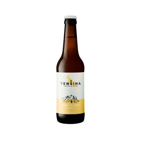 Botella de cerveza Tensina Peña Blanca Witbier de 33 cl