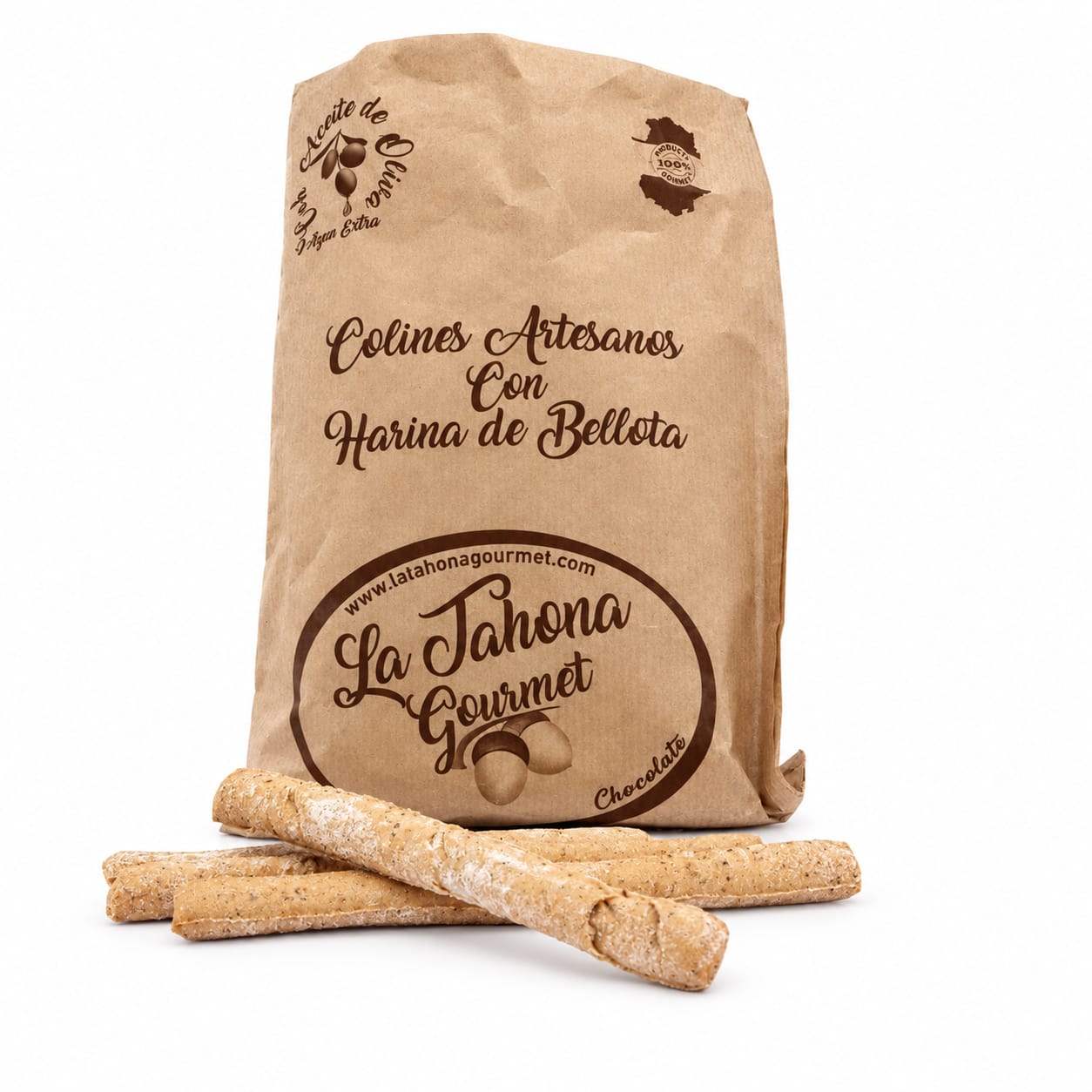 Bolsa de colines artesanos con harina de bellota La Tahona Gourmet de 180 g