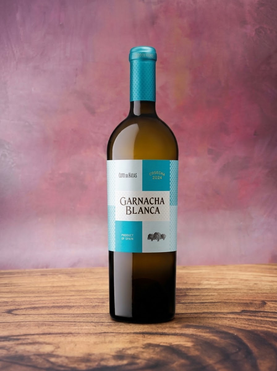 Botella de vino blanco Garnacha Blanca de Coto de Hayas