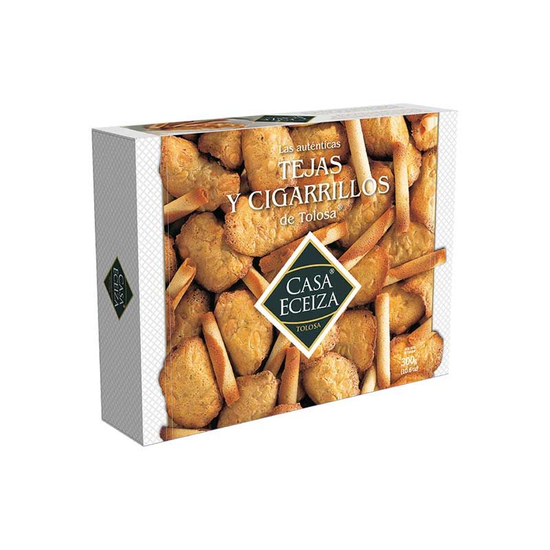 Caja de tejas y cigarrillos de Tolosa Casa Eceiza de 300 g