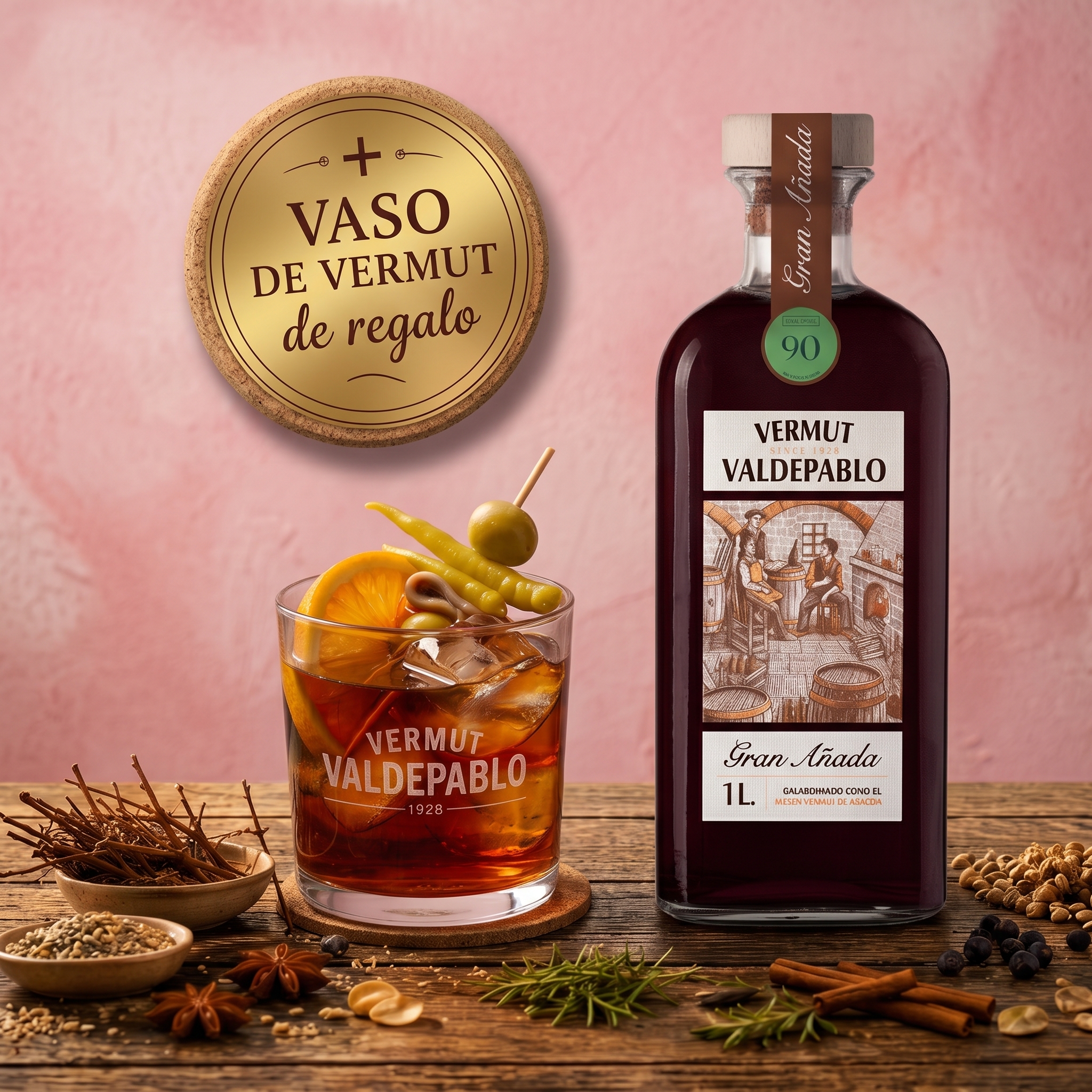 Botella de Vermut Valdepablo Gran Añada de 1 litro