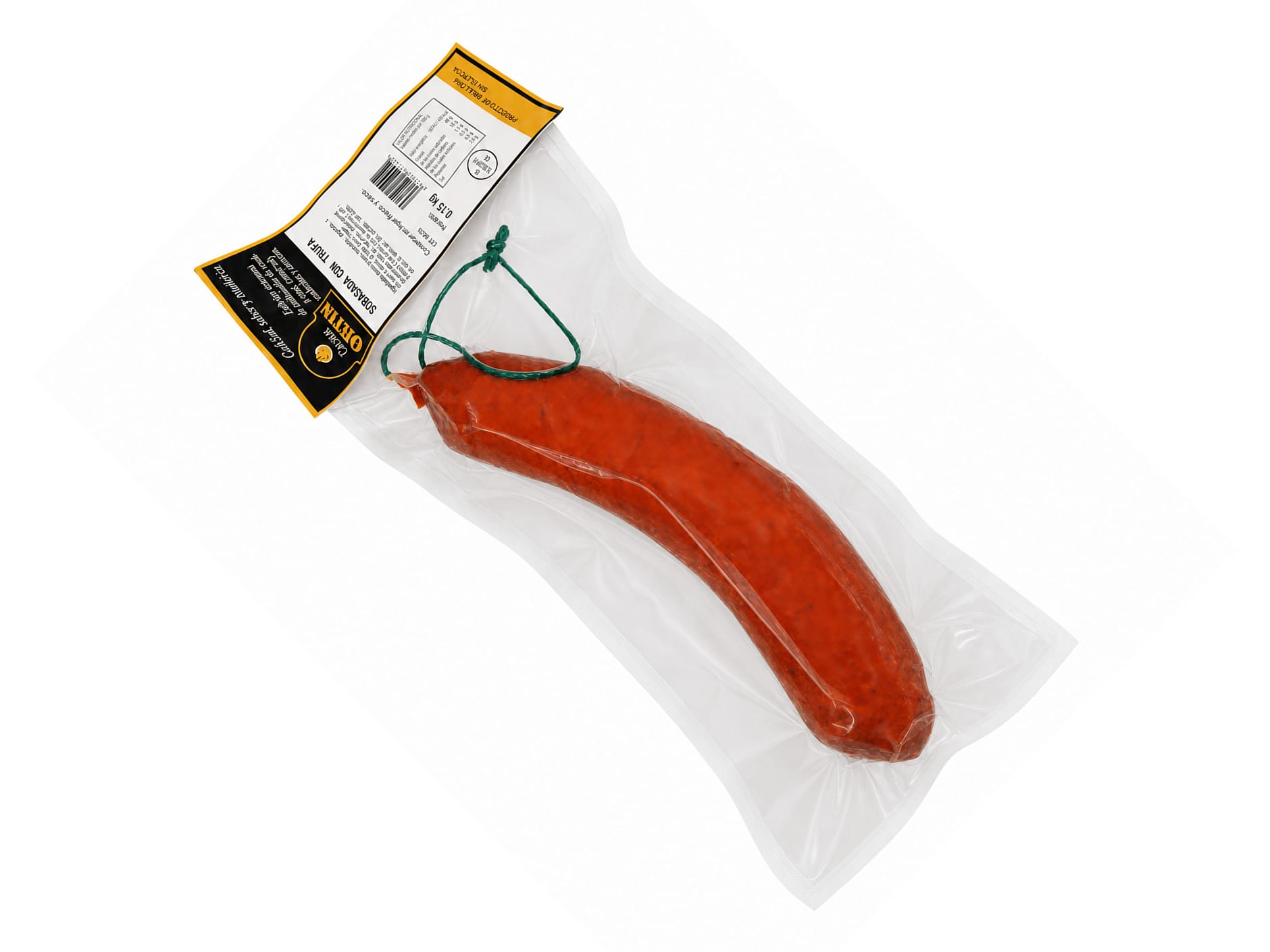Sobrasada con trufa negra Cárnicas Ortín de 180 g, envasada al vacío
